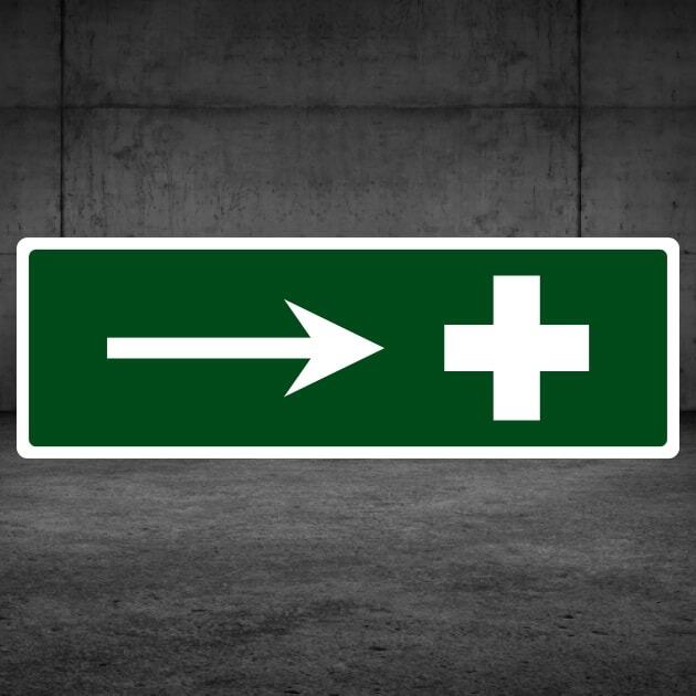 First Aid Sign Right Arrow-The Safety Sheep Store