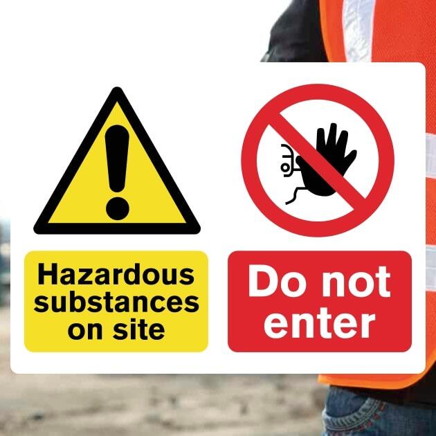 Hazardous Substances On Site Do Not Enter Sign-The Safety Sheep Store