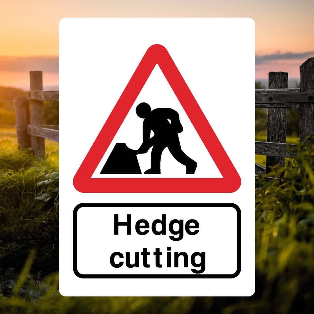 Hedge Cutting Sign-The Safety Sheep Store