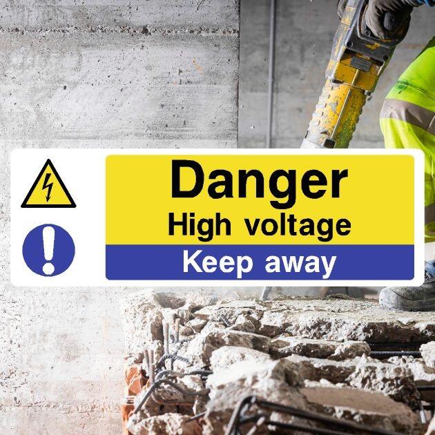High Voltage Keep Away Sign-The Safety Sheep Store