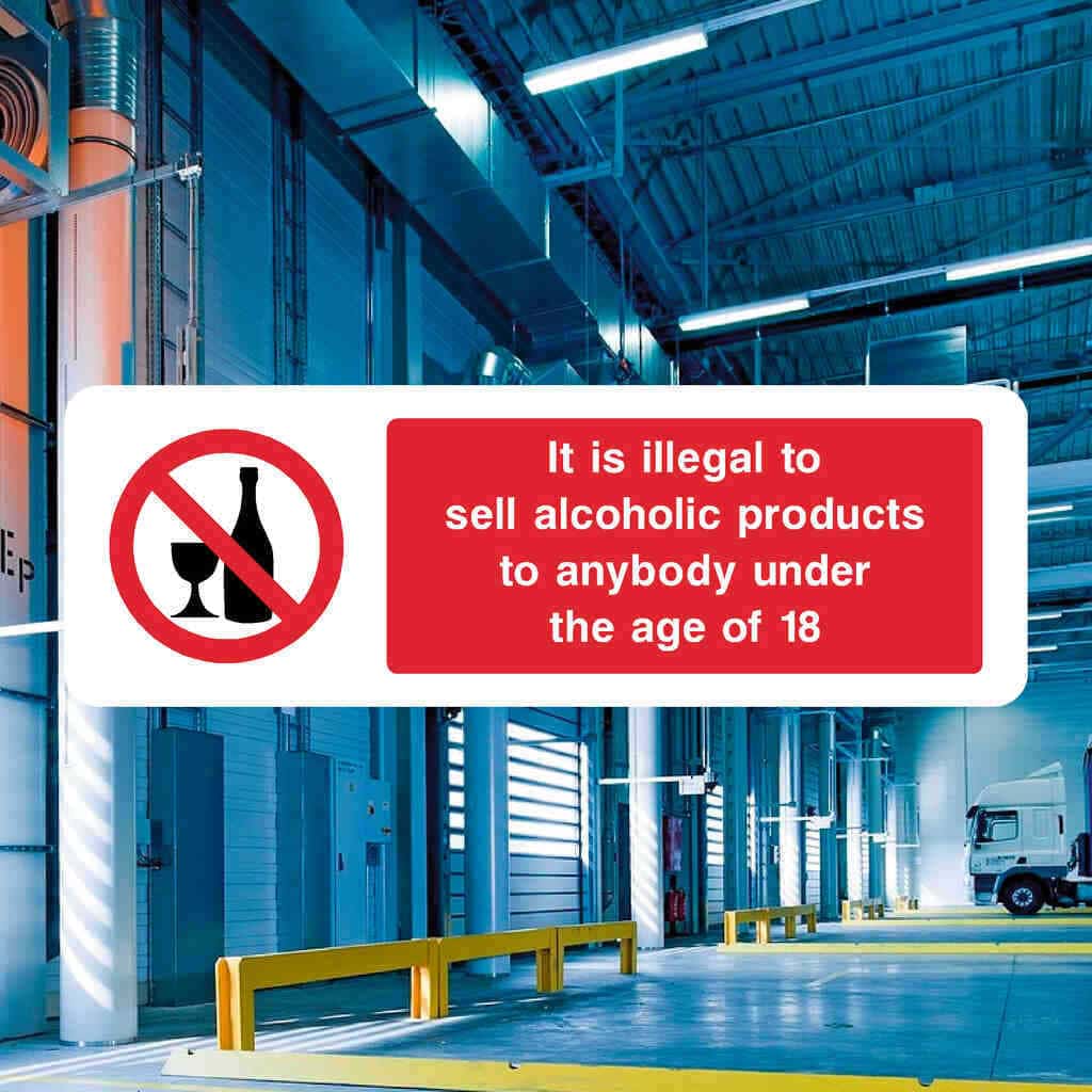 It Is Illegal To Sell Alcohol To Anybody Under 18 Sign-The Safety Sheep Store
