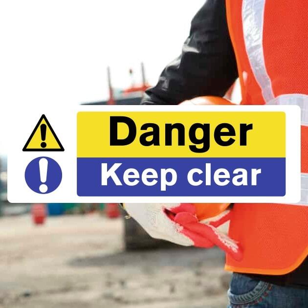 Keep Clear Danger Sign-The Safety Sheep Store