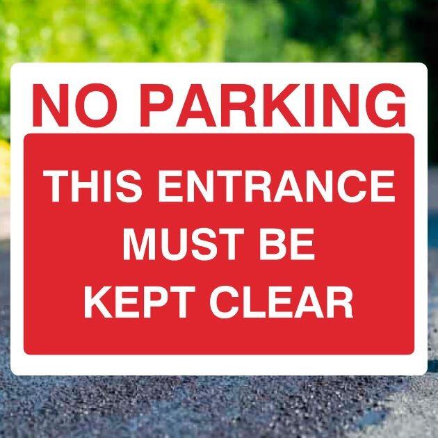Keep Clear Parking Sign-The Safety Sheep Store
