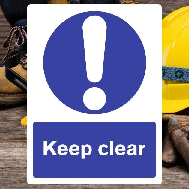 Keep Clear Safety Sign-The Safety Sheep Store