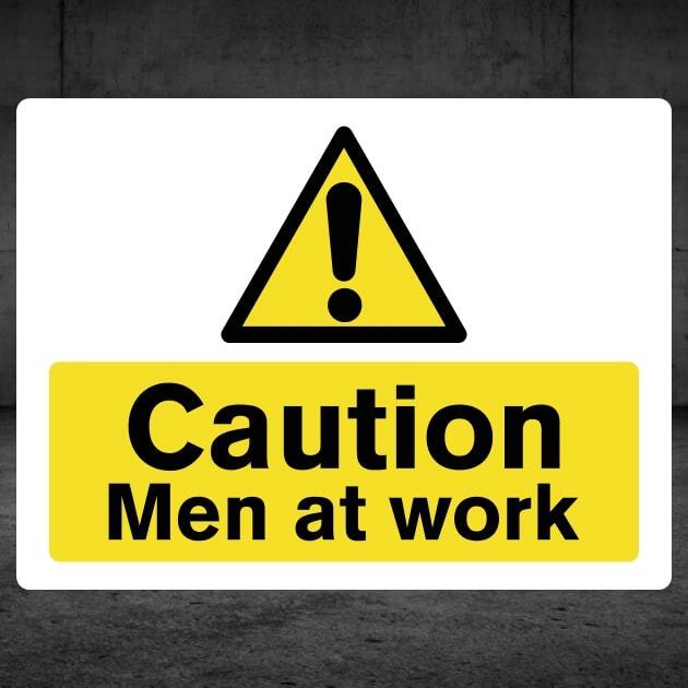 Men At Work Sign-The Safety Sheep Store