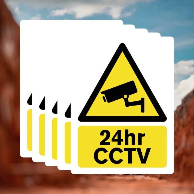 Multipack 24 Hour CCTV Signs Pack of 5-The Safety Sheep Store