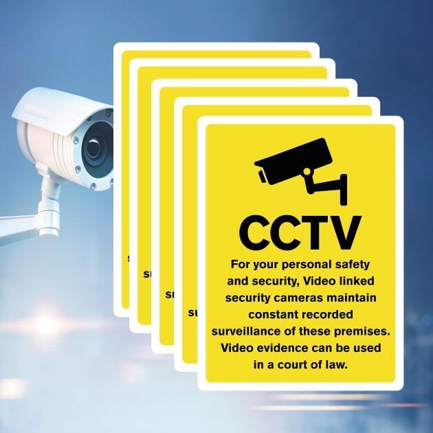 Multipack CCTV Security Safety Signs | 5 Pack-The Safety Sheep Store