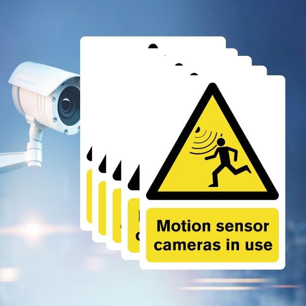 Multipack Motion Sensor Cameras Signs 5 Pack-The Safety Sheep Store