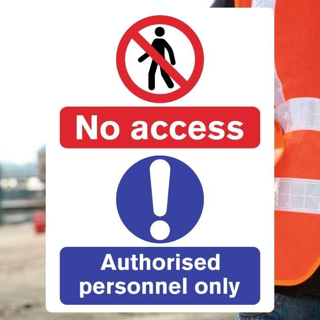 No Access Authorised Only Sign-The Safety Sheep Store