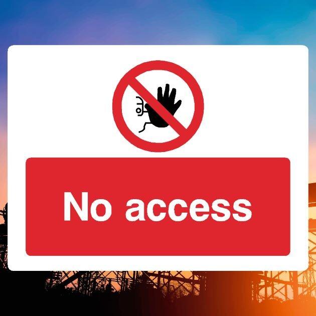 No Access Sign-The Safety Sheep Store