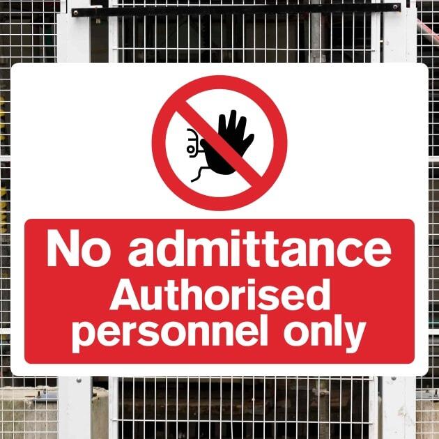 No Admittance Authorised Personnel Only Access Sign-The Safety Sheep Store