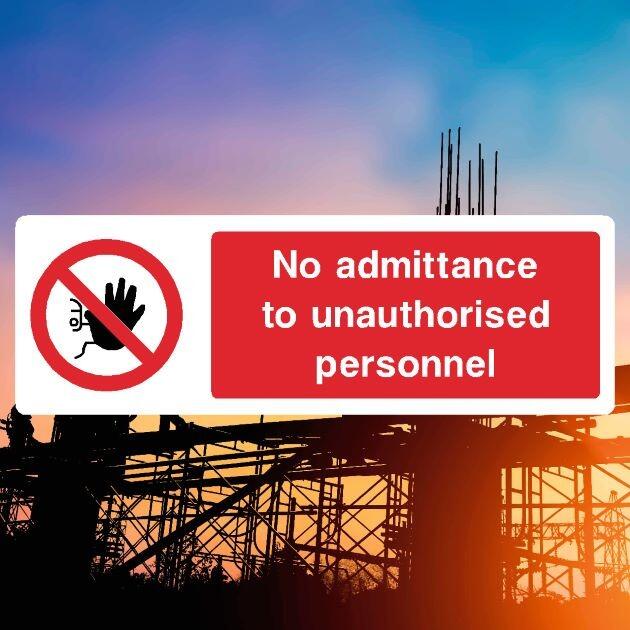 No Admittance To Unauthorised Personnel Sign-The Safety Sheep Store