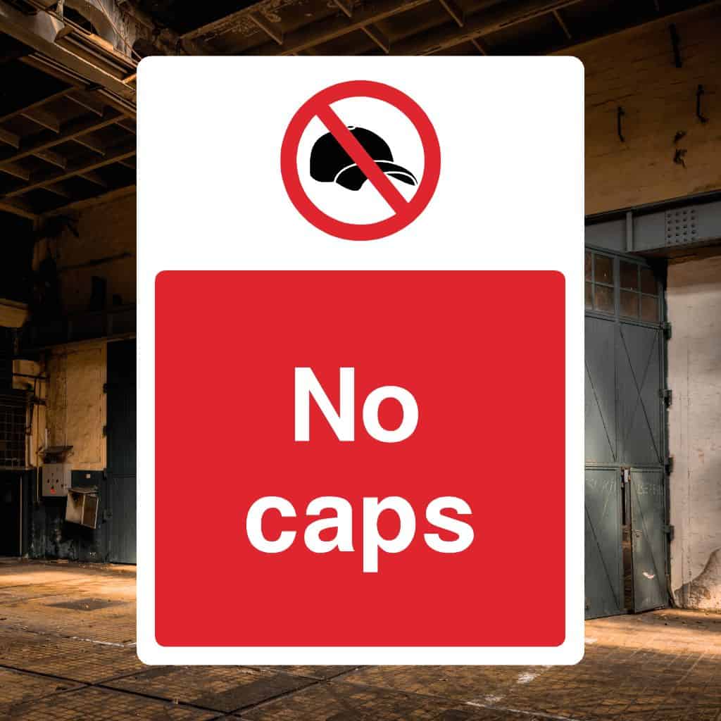 No Caps Sign-The Safety Sheep Store
