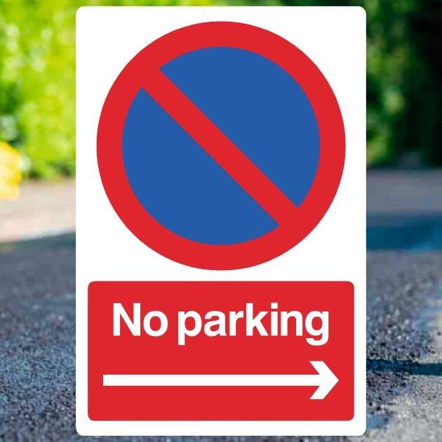 No Parking Arrow Sign-The Safety Sheep Store