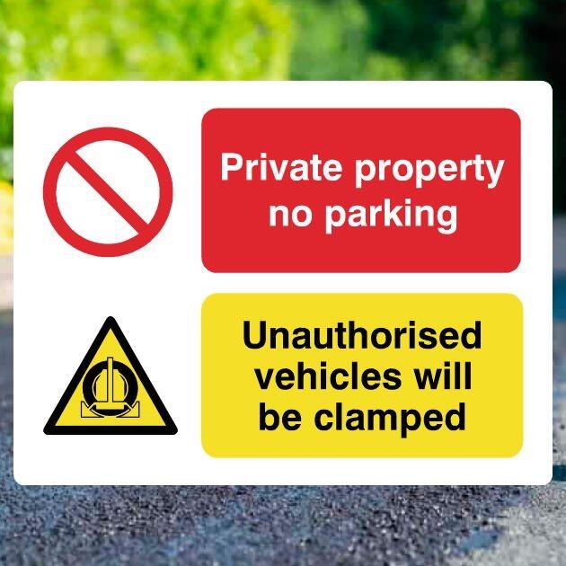 No Parking Clamp Sign-The Safety Sheep Store