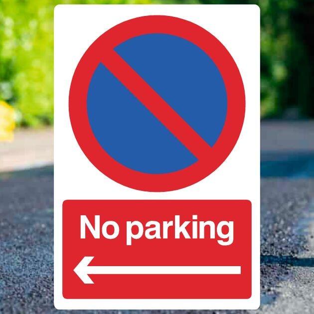 No Parking Left Sign v2-The Safety Sheep Store