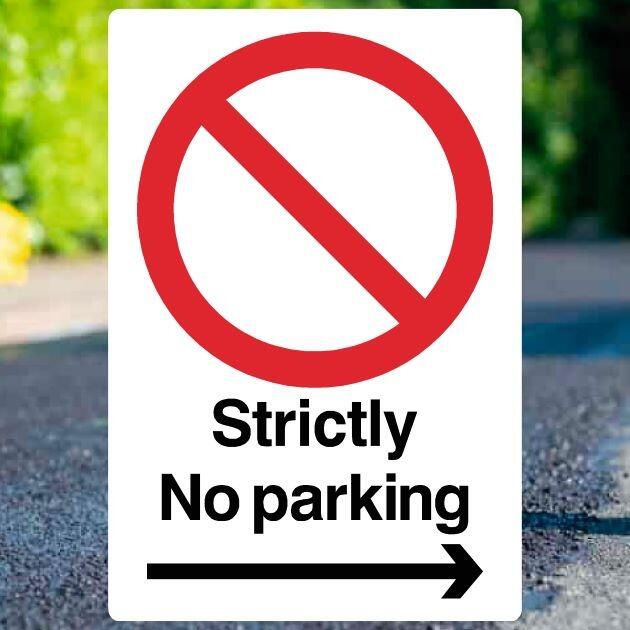 No Parking Right Sign v2-The Safety Sheep Store