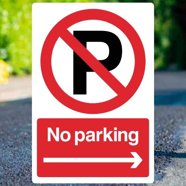 No Parking Right Sign v3-The Safety Sheep Store