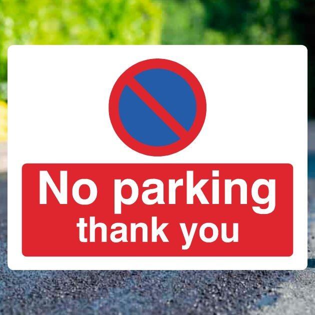No Parking Thank You Sign-The Safety Sheep Store