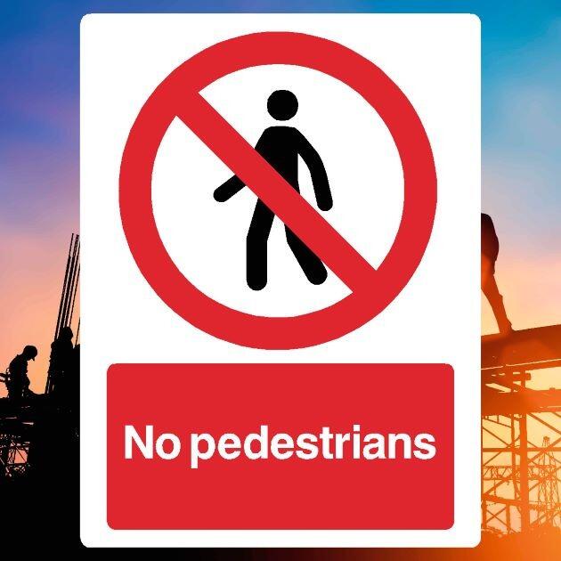 No Pedestrians Sign-The Safety Sheep Store