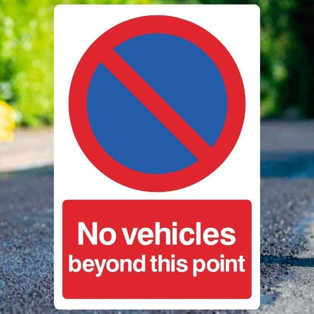 No Vehicles Access Sign-The Safety Sheep Store