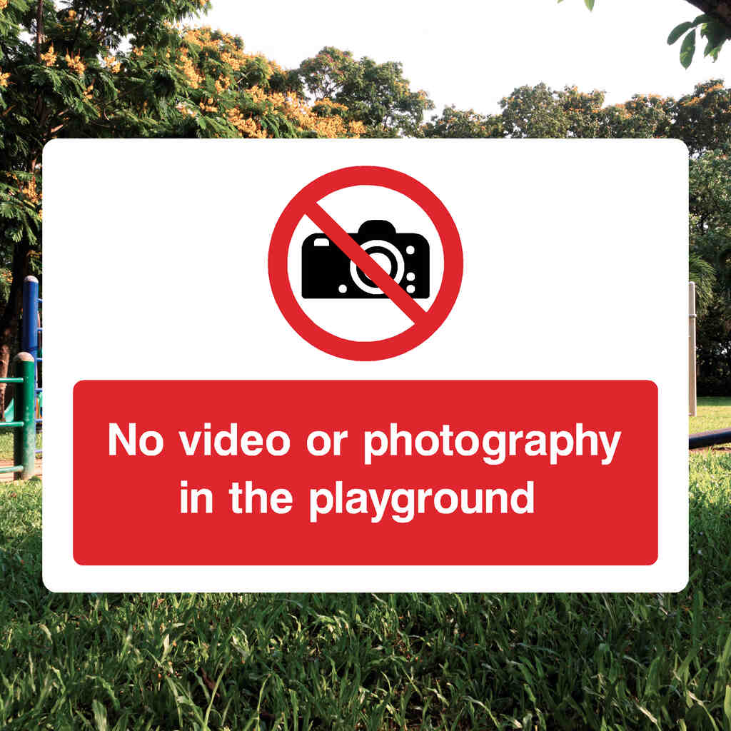 No Video or Photography in the Playground Sign-The Safety Sheep Store