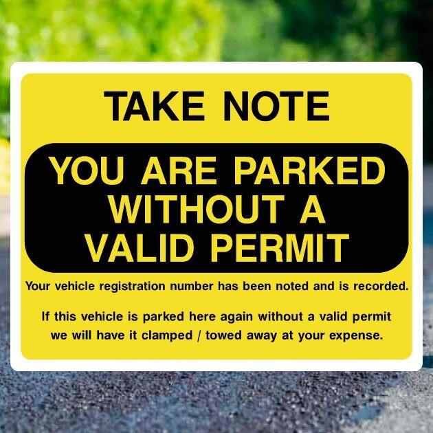 Permit Parking Only Sign-The Safety Sheep Store