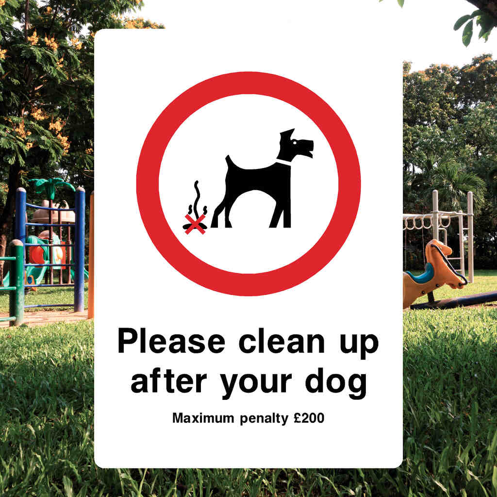 Please Clean Up After Your Dog Max Penalty Sign-The Safety Sheep Store