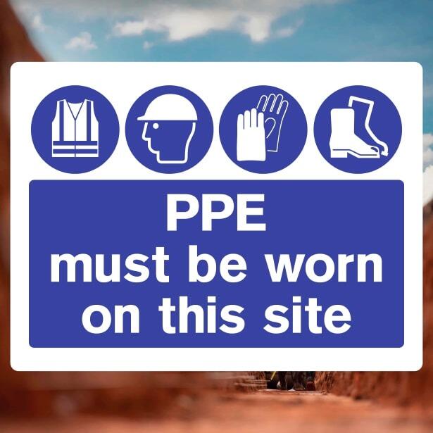 PPE Must Be Worn Sign-The Safety Sheep Store