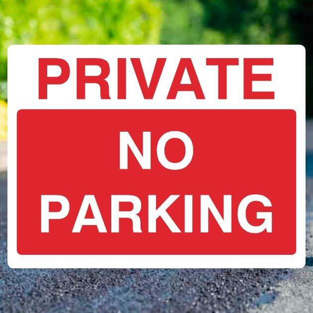 Private No Parking Sign-The Safety Sheep Store