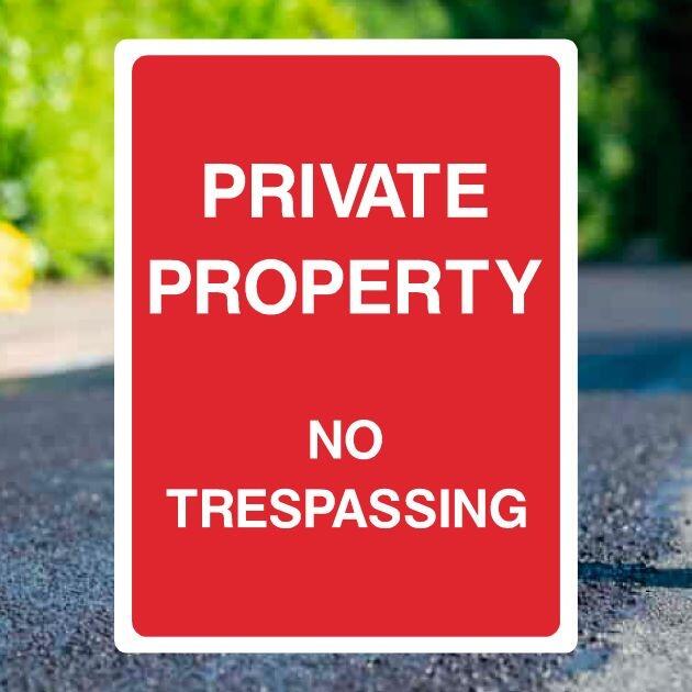 Private Property No Trespassing Sign-The Safety Sheep Store