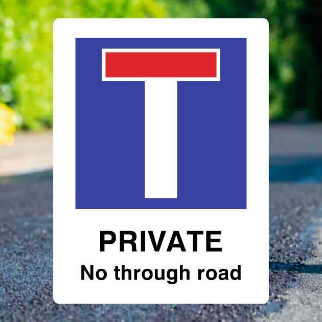 Private Road Warning Sign-The Safety Sheep Store