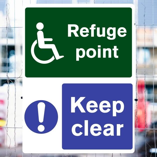 Refuge Point Keep Clear Location Sign-The Safety Sheep Store
