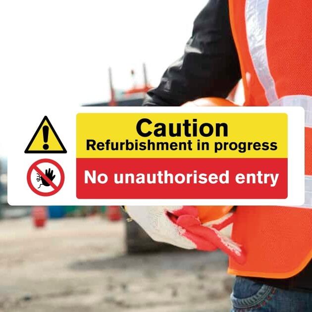 Refurbishment In Progress Access Sign-The Safety Sheep Store