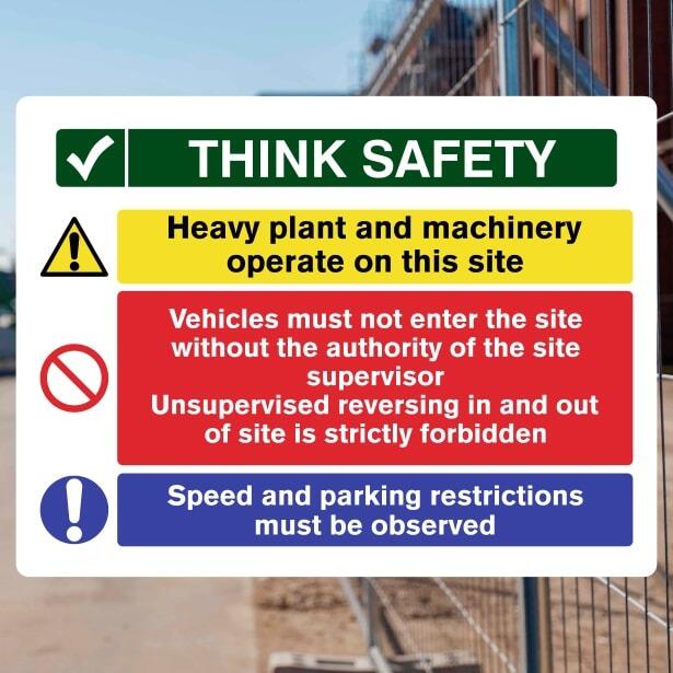 Site Safety Sign | Heavy Plant And Machinery - The Safety Signs Store