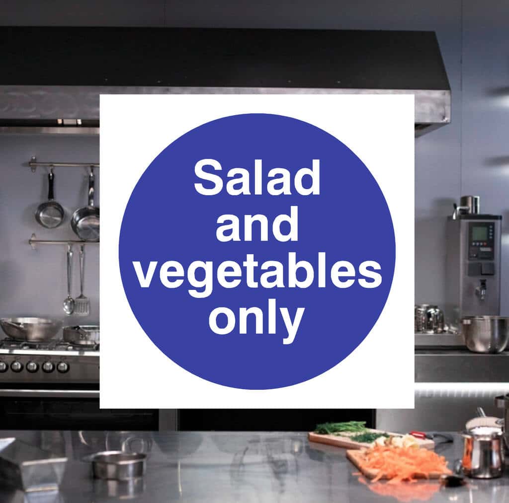 Salad And Vegetables Only Sign-The Safety Sheep Store