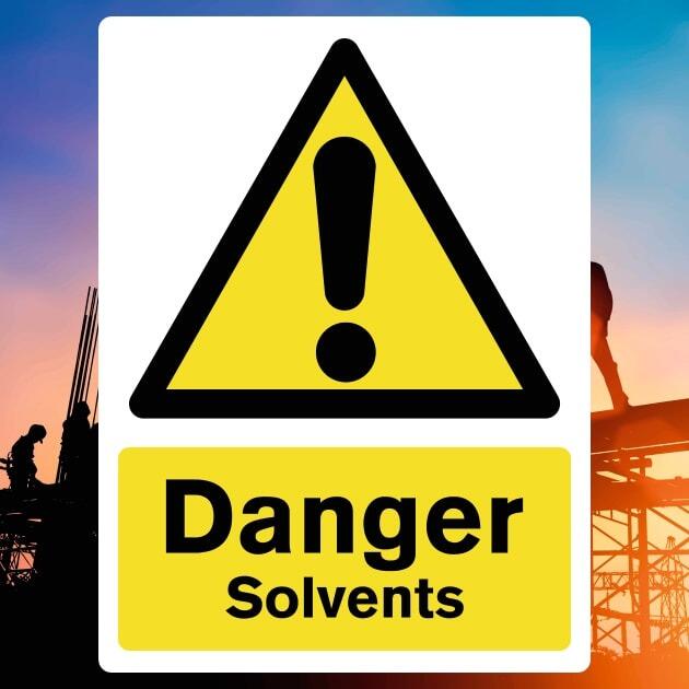 Solvents Warning Sign-The Safety Sheep Store