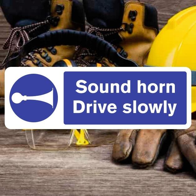 Sound Horn Warning Sign-The Safety Sheep Store