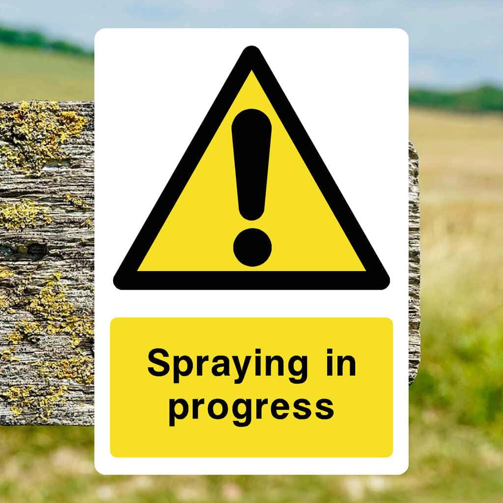 Spraying In Progress Sign - The Safety Sheep Store
