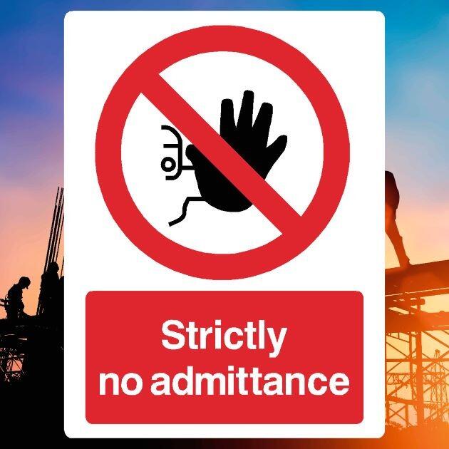 Strictly No Admittance Sign-The Safety Sheep Store