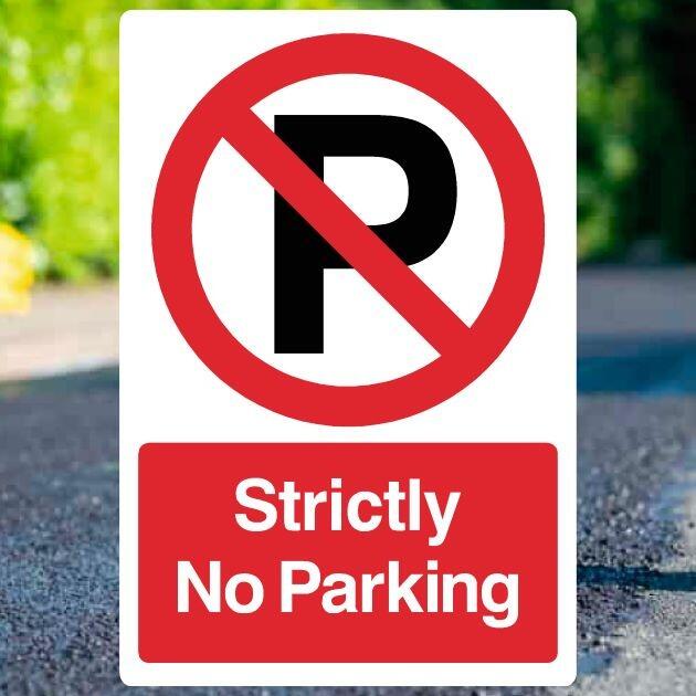 Strictly No Parking P Sign Portrait-The Safety Sheep Store