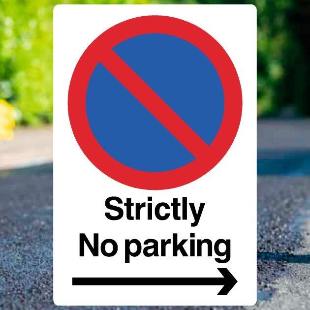 Strictly No Parking Right Sign-The Safety Sheep Store