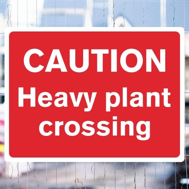Heavy Plant Crossing Sign - The Safety Signs Store