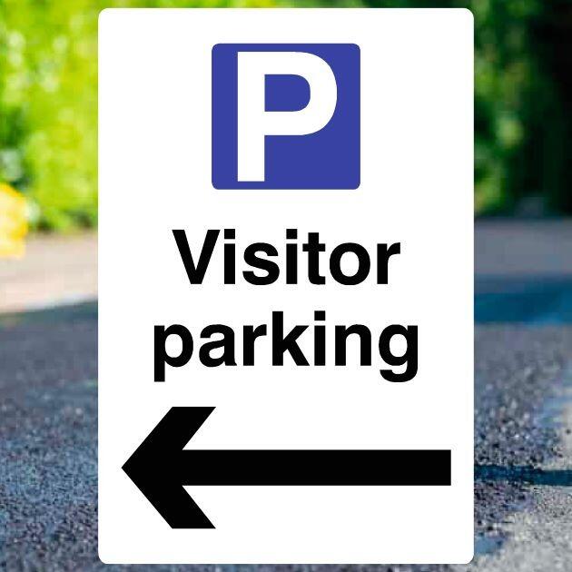 Visitor Parking Left Sign-The Safety Sheep Store