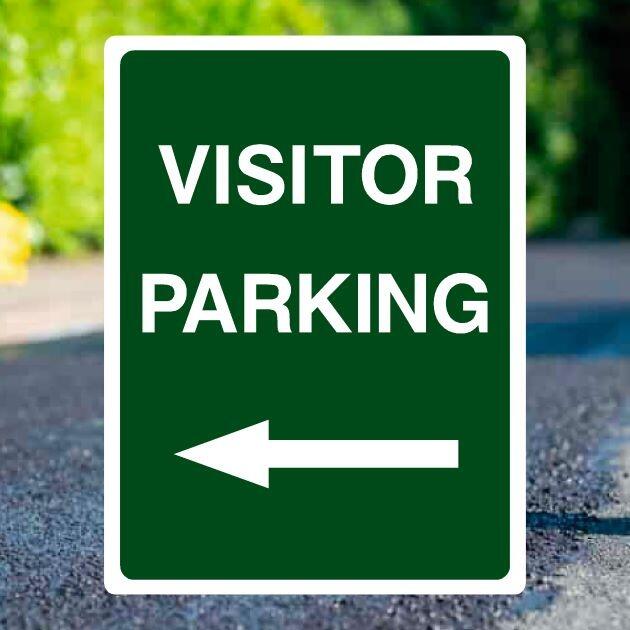 Visitor Parking Sign Left-The Safety Sheep Store