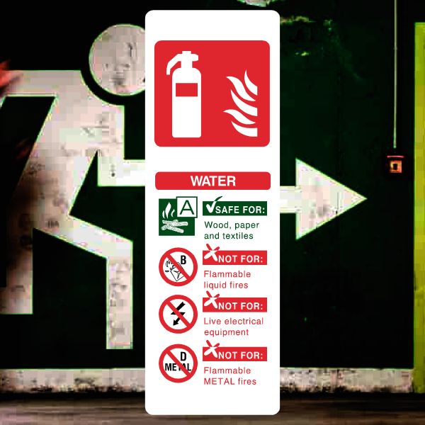 Water Fire Extinguisher Sign-The Safety Sheep Store