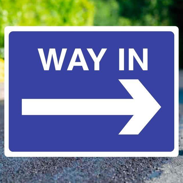 Way In Right Arrow Sign-The Safety Sheep Store