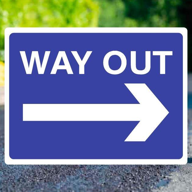Way Out Right Sign-The Safety Sheep Store