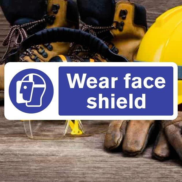 Wear Face Shield Safety Sign-The Safety Sheep Store