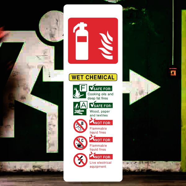 Wet Chemical Fire Extinguisher Sign-The Safety Sheep Store